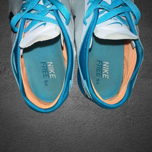 Nike Free 5.0 TR Fit 5 Women’s Size 8 Shoe White Blue Lagoon Running Sneaker - Picture 7 of 9